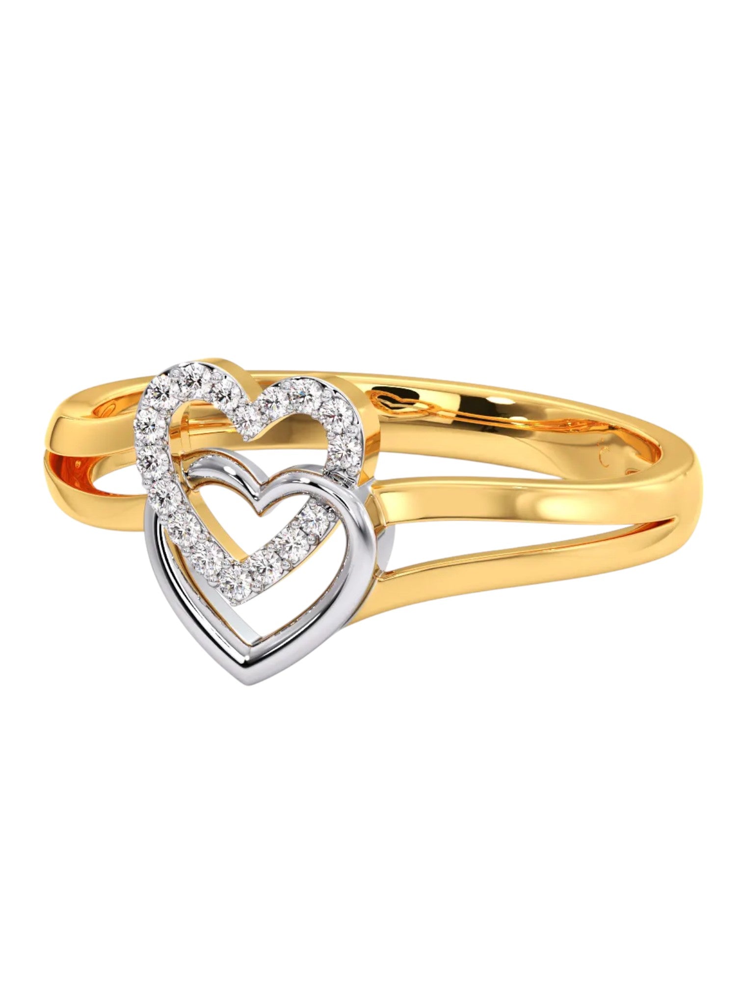 Prefect V. Day 925 Sterling Silver Gold Plated CZ Stone Light Weight Finger Ring For Women By Kesardeep Impex